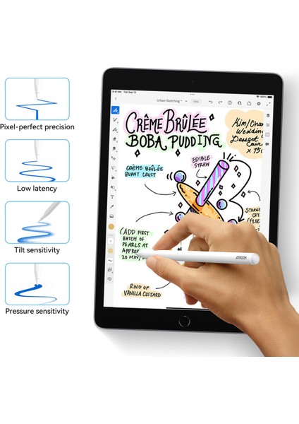 JR-X15 Aktif Stylus Pen Akıllı Kalem Ipad 2018 ve Üstü Modeller