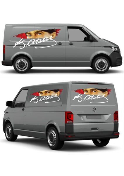 Atatürk Gözleri ve Imza Sticker Araba Oto Motosiklet Karavan Sticker Etiket 01575 modelleri