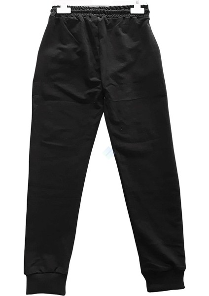 Unisex Çocuk & Genç Çift Cepli Eşofman Altı Siyah Renk 9-10 Yaş - Siyah