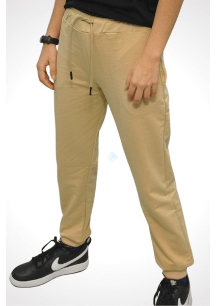Unisex Çocuk Bej Jogger Eşofman Altı 9-10 Yaş - Bej