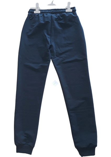 Unisex Çocuk Beli Lastikli Cepli Jogger Eşofman Altı Lacivert Renk 11-12 Yaş - Lacivert