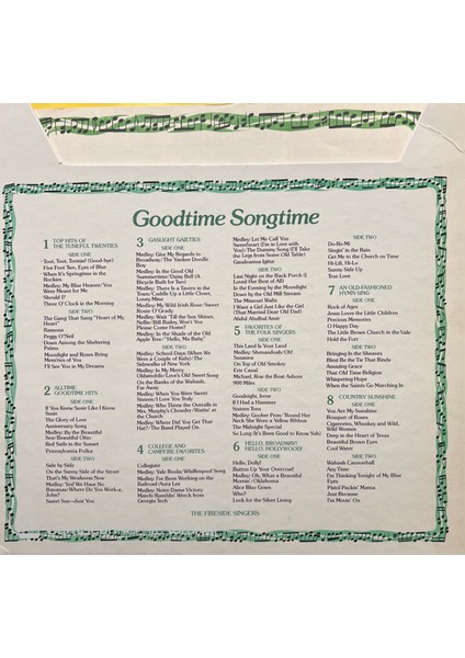 Goodtime Songtime – Sing Along With The Fireside Singers 8 LP Box Set Plak fiyatları