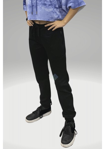 Çocuk Siyah Fermuarlı Cepli Eşofman 7-8 Yaş - Siyah modelleri