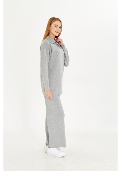 Oversize Fermuarlı Triko Alt Üst Takım 1805 fırsatları