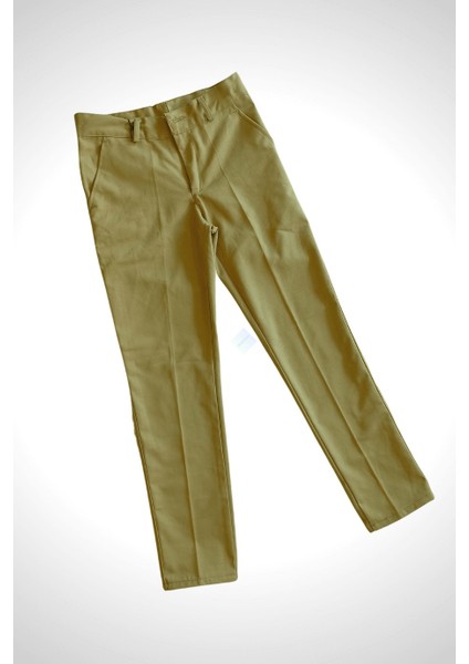 Bej Kanvas Kumaş Okul Pantolonu 11 Yaş - Bej modelleri