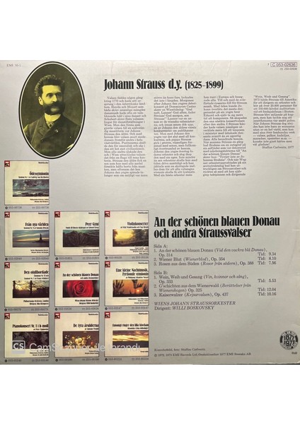 Wiens Johann – Strauss Orkester An Der Schönen Blaunen Donau LP Klasik Plak