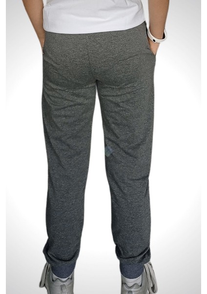 Unisex Çocuk Beli Lastikli Cepli Jogger Eşofman Altı Gri Renk 7-8 Yaş - Gri