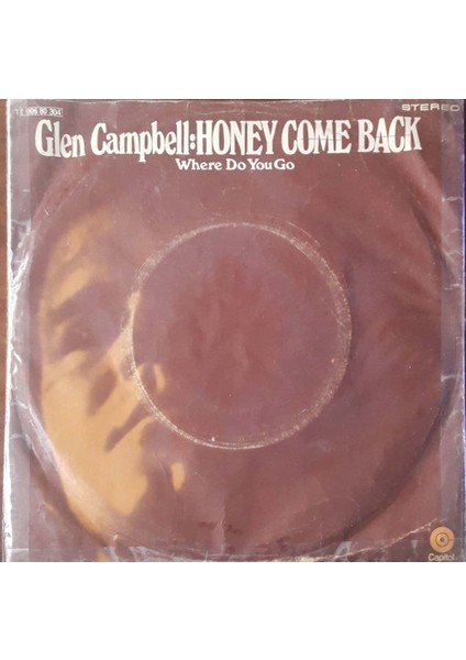 Glen Campbell – Honey Come Back 45'lik Plak