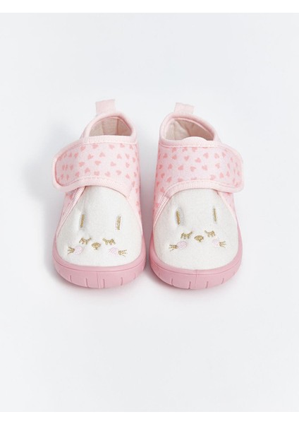 Steps Pembe Nakış Detaylı Cırt Cırtlı Kız Bebek Panduf fiyatları