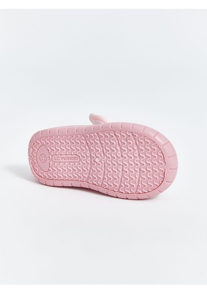 Steps Pembe Nakış Detaylı Cırt Cırtlı Kız Bebek Panduf modelleri