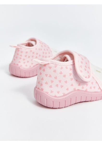 Steps Pembe Nakış Detaylı Cırt Cırtlı Kız Bebek Panduf indirimleri