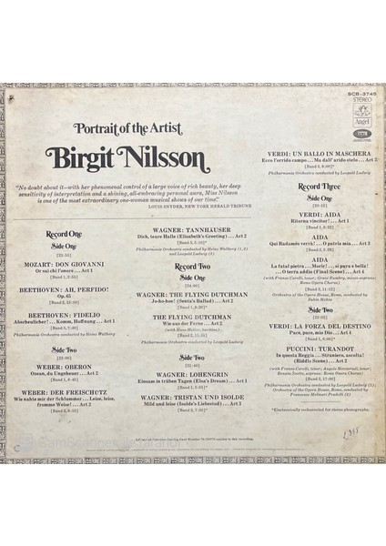 Birgit Nilsson - Portrait of the Artist 3 LP Box Set Plak