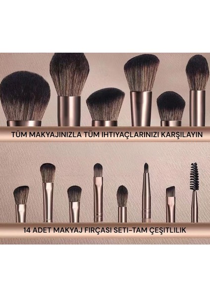 Professional Brown Makyaj Fırça Seti