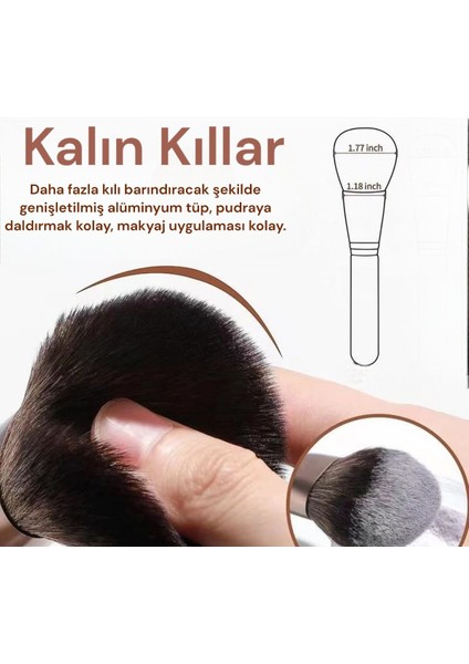 Professional Brown Makyaj Fırça Seti