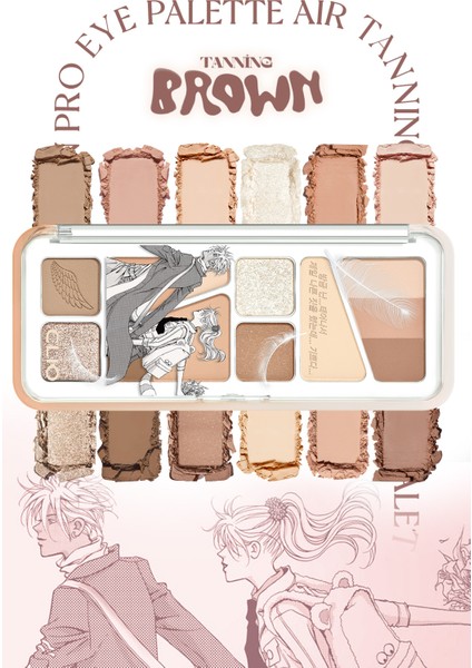 Hafif Dokulu Yoğun Renklere Sahip Göz Farı Paleti CLIO Pro Eye Palette Air (15 Tanning Brown)