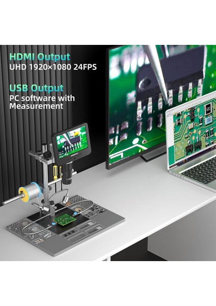 AD246S-M Plus 7 Inc HDMI Digital Microscope 2000X - 2160P