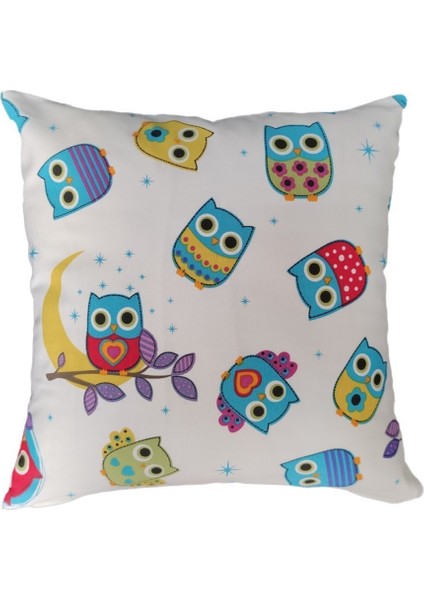 Baykuş Desenli Yastık Kılıfı 43X43 cm fiyatları