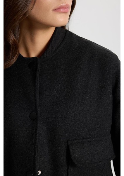 Kadın Kaşe Bomber Ceket - Antrasit fiyatları