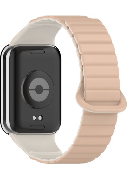 Xiaomi Smart Band 9 Pro Kordon Solo Loop Mıknatıslı Strap Kayış KRD105 Pudra