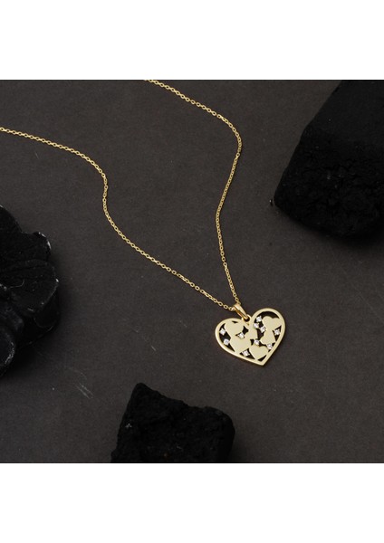 Minimal Kalpler Kadın Altın Kolye fiyatları