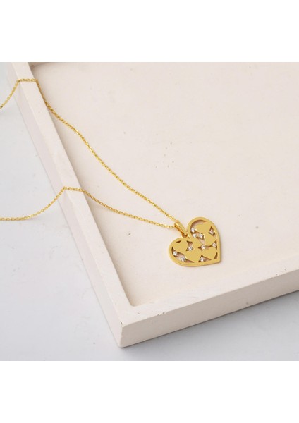 Minimal Kalpler Kadın Altın Kolye modelleri