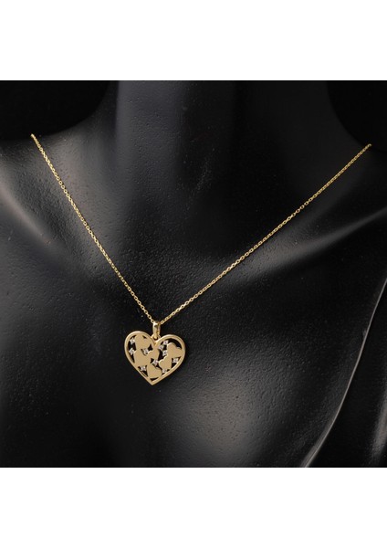 Minimal Kalpler Kadın Altın Kolye fırsatları