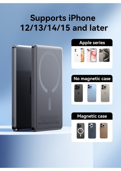 JR-PBM08 5.000 Mah 20W Hızlı Şarj Ultra Slim Metal Magsafe Powerbank fırsatları