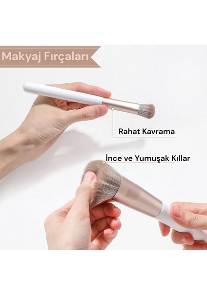 Professional Lüx Organizerli Makyaj Fırça Seti