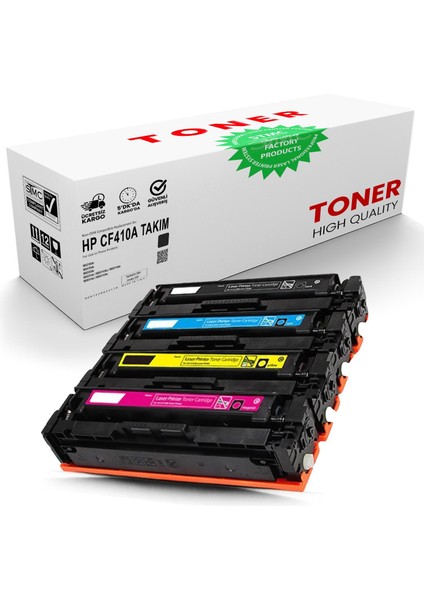 Hp CF410A/11A/12A/13A Muadil Takım Set TONER/WB/M452DN/M452NW