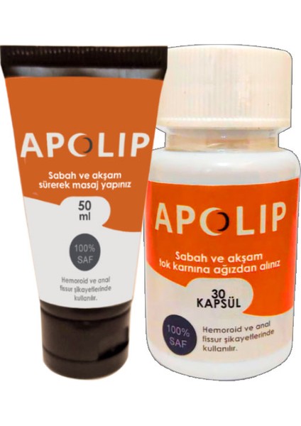 Kremi 50 ml + Yanında Apolip 30lu Caps