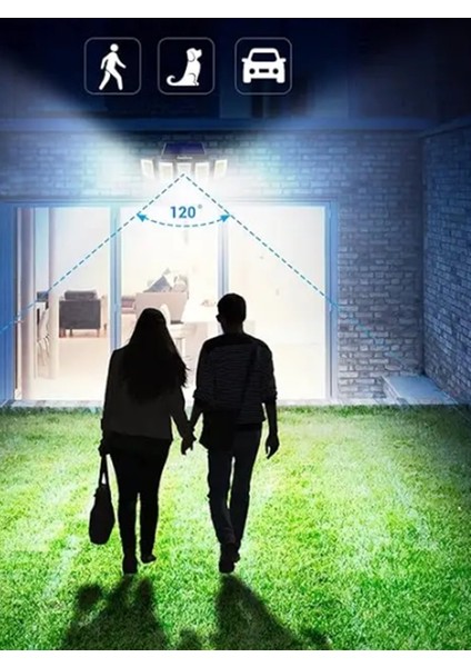 300 LED Güneş Enerjili 3 Mod - Kumandalı - 3 Metre Kablolu - Sensörlü Solar Sokak Lambası