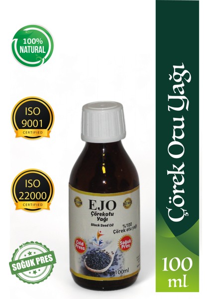 Soğuk Sıkım Çörek Otu Yağı 100 ml