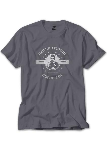 Muhammed Ali Butterfly Gri Tişört