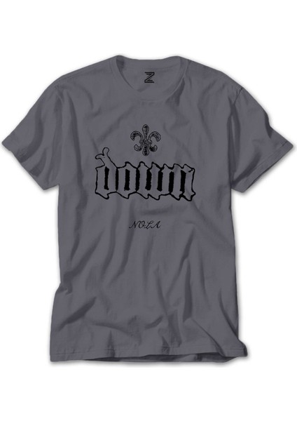 Down Nola Gri Tişört