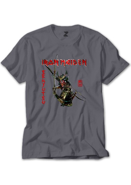 Iron Maiden Senjutsu Gri Tişört