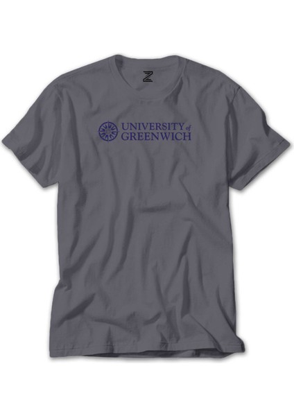 University Of Greenwich Logo Gri Tişört