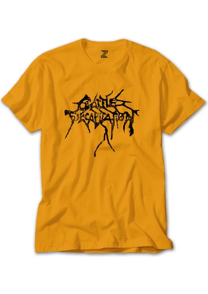 Cattle Decapitation Logo Sarı Tişört