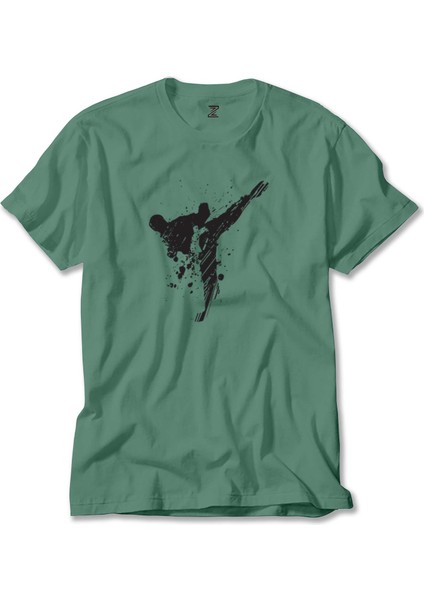 World Karete Fighter Yeşil Tişört