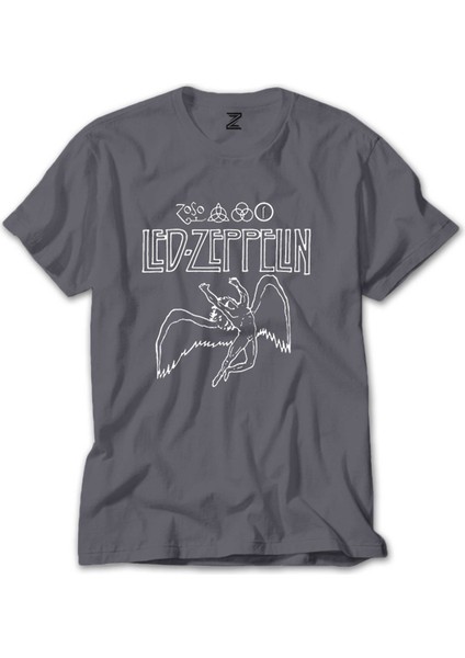 LED Zeppelin Zoso Icarus Gri Tişört