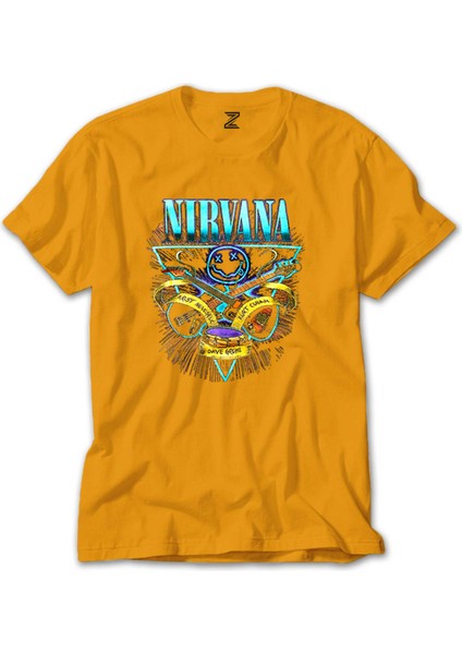 Nirvana Poster Sarı Tişört