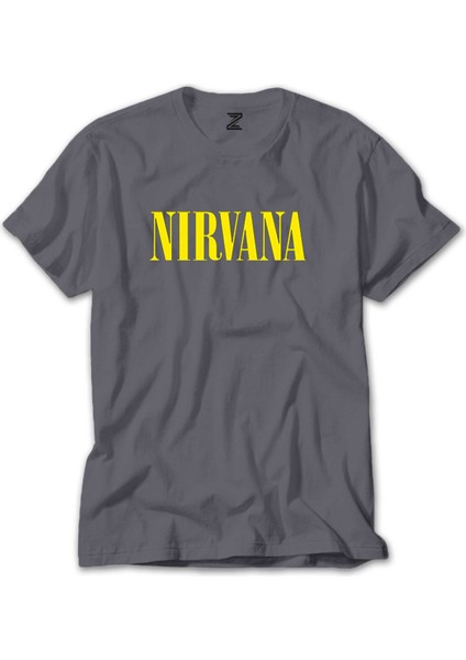 Nirvana Yazı Sarı Gri Tişört