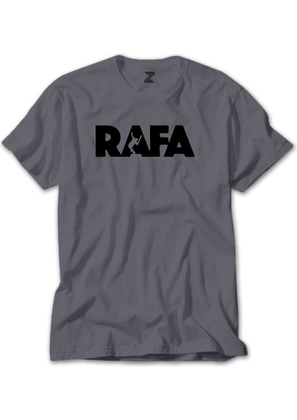 Rafael Nadal Text Gri Tişört