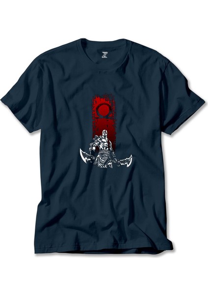God Of War Kratos Logo Lacivert Tişört