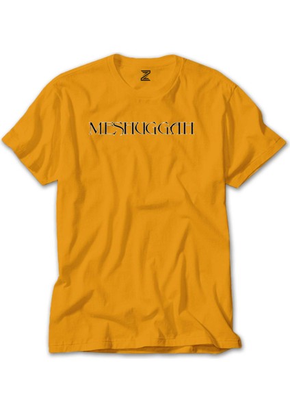 Meshuggah Logo Text Sarı Tişört