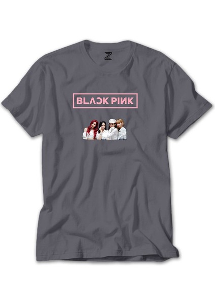 Blackpink Face Gri Tişört