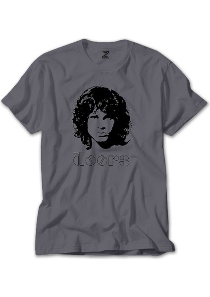 The Doors Jim Morrison Silhouette Gri Tişört