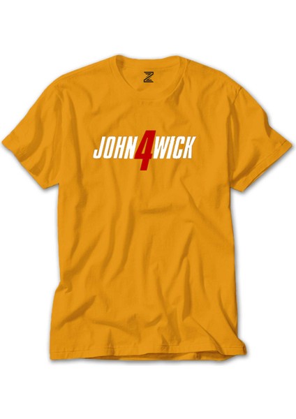 John Wick 4 Logo Sarı Tişört