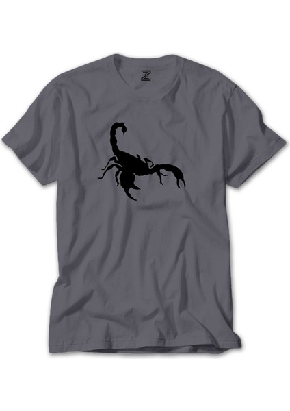 Scorpions Logo White Gri Tişört