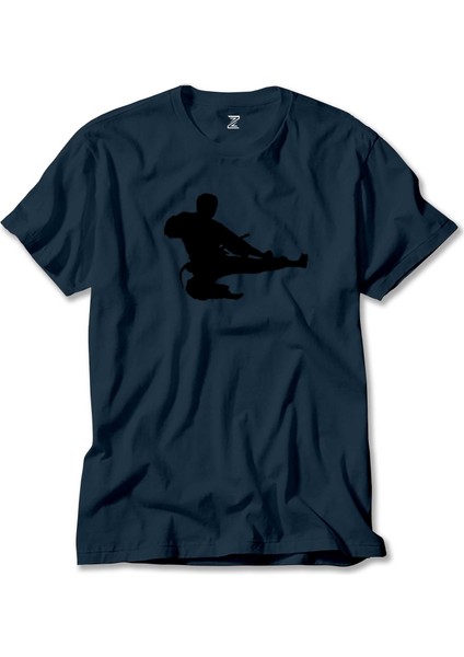Taekwondo Karate Silhouette Lacivert Tişört
