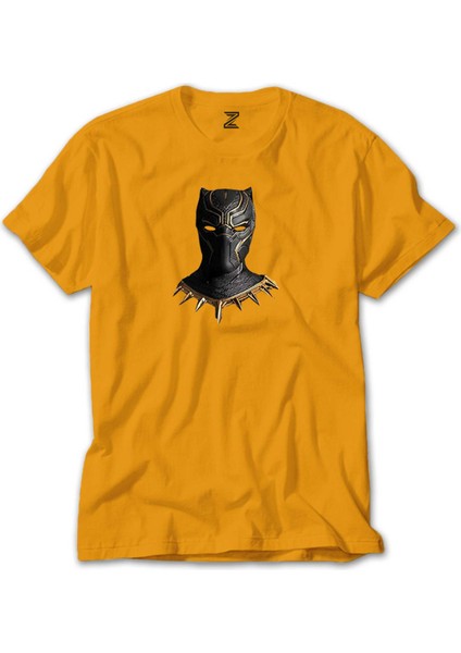 Black Panter Face Sarı Tişört